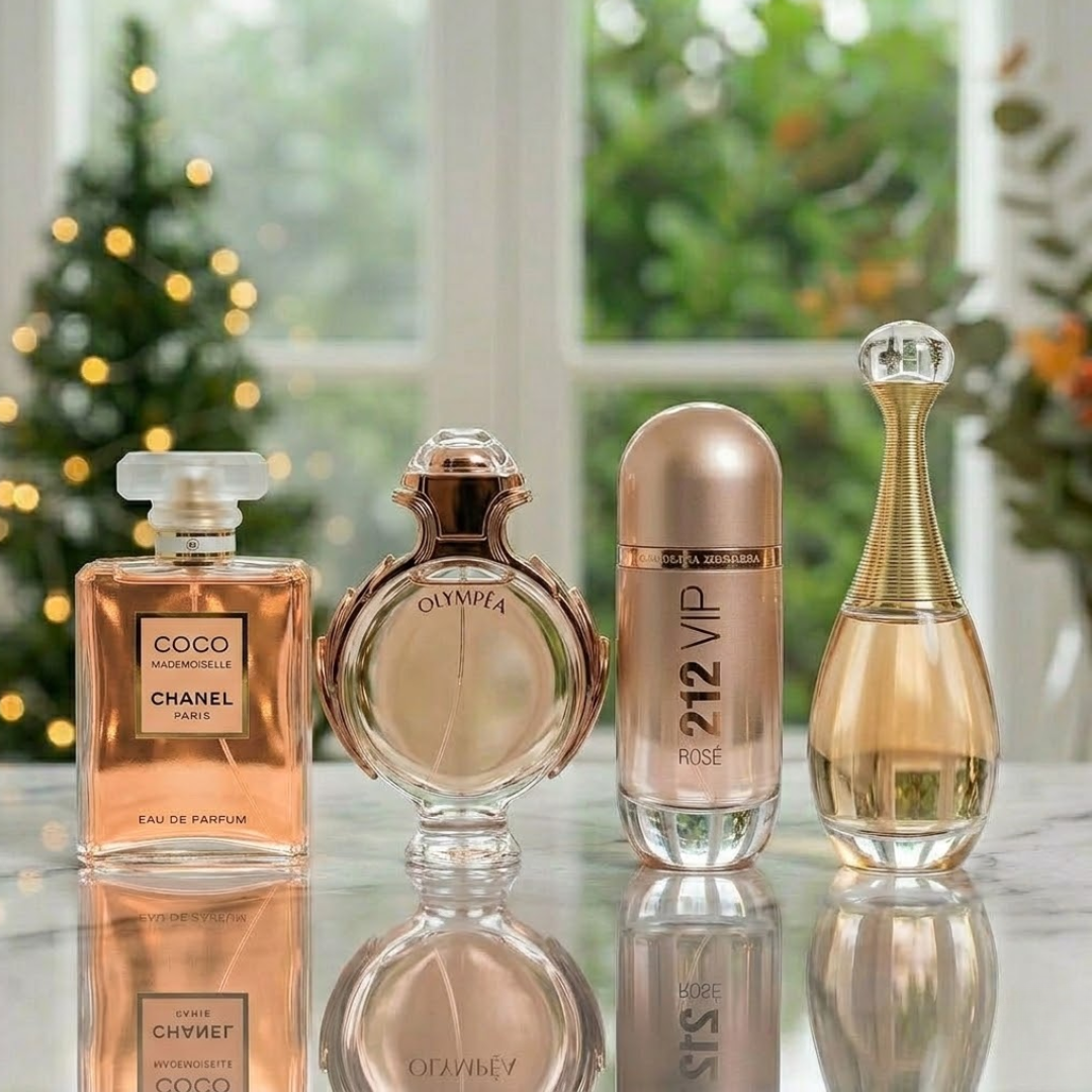 Pachet de 4 parfumuri - 212 Rosé, Olympéa, Coco Mademoiselle, J’adore