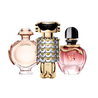 Pachet de 3 parfumuri - Paco Rabanne Fame, Pure XS, Olympéa