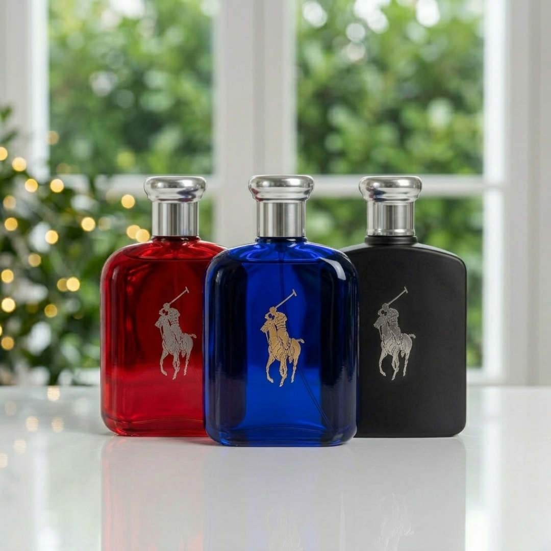 Pachet de 3 parfumuri - Polo Red, Polo Blue, Polo Black